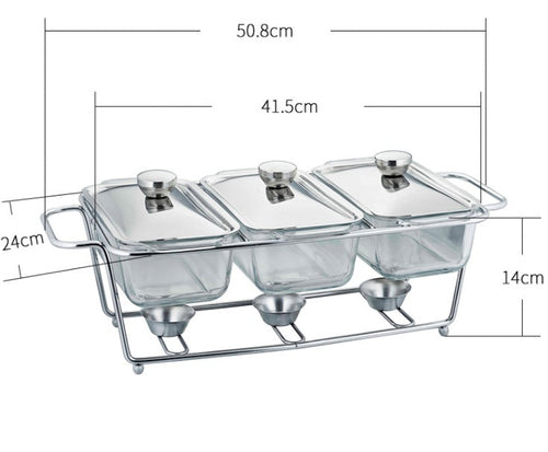 Buffet Kochplatte mit Eisenrahmen und Edelstahldeckel – Für Gasherd