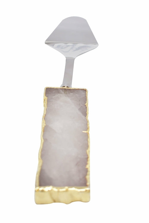 Elegante Kuchenschaufel mit Goldrand