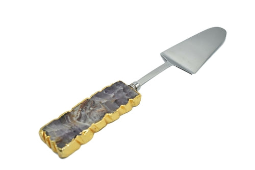 Elegante Kuchenschaufel mit Goldrand