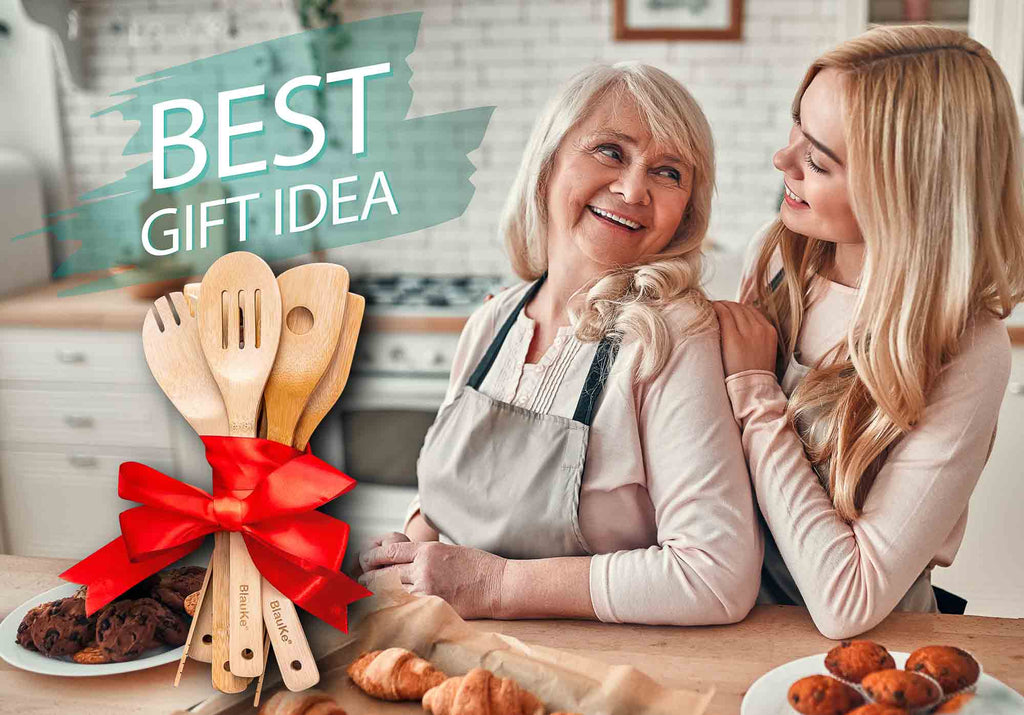 7-teiliges Bambus Küchenutensilien Set – Holzlöffel zum Kochen