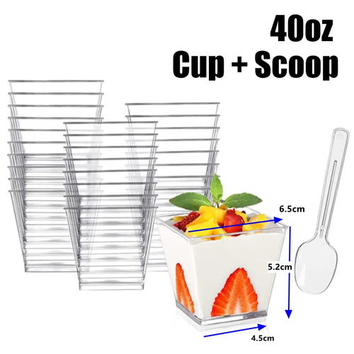 Trapez Dessertbecher | Wiederverwendbar