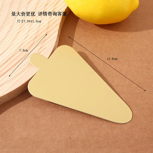 100 Stück Goldene Kuchenbasis Einweg Mousse Dessertplatte Lebensmittelpapier Matten