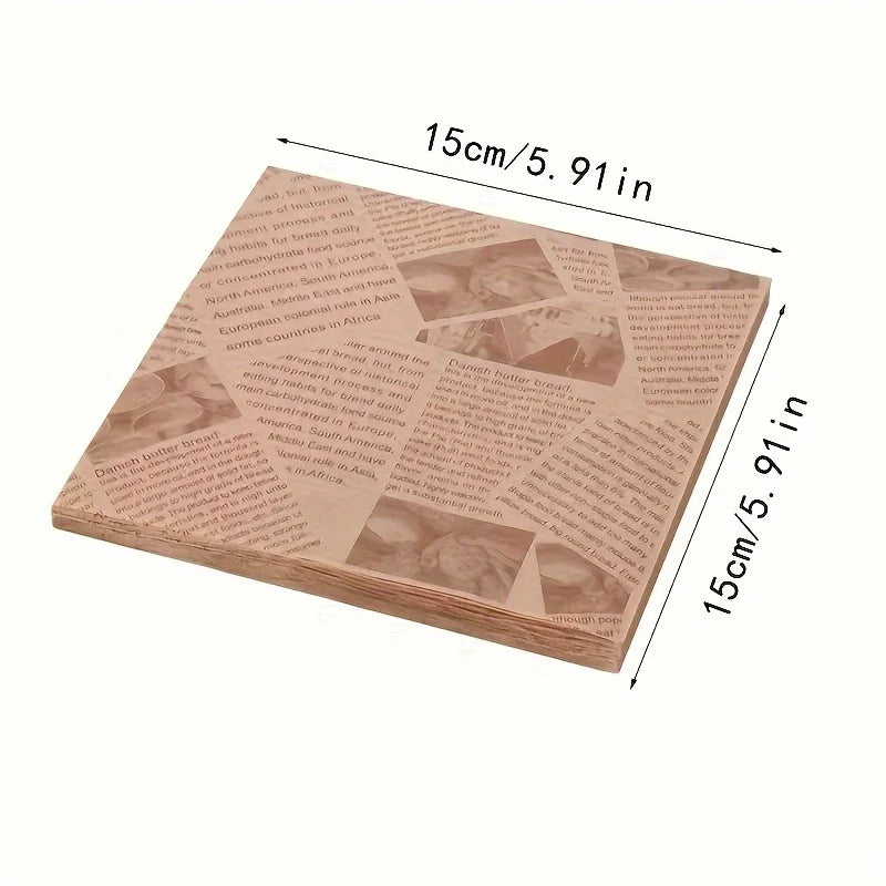 100 Stück vorgeschnittenes Backpapier – Vielseitig für Backen & Verpacken
