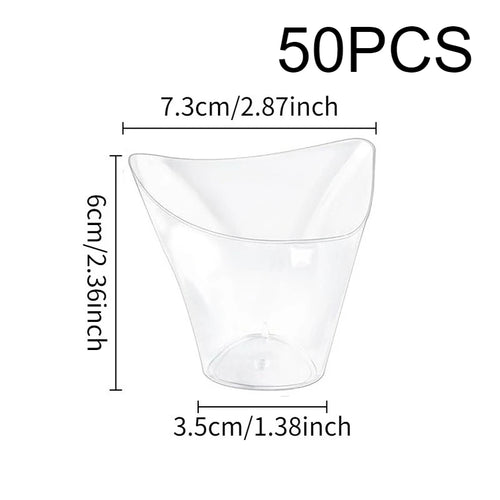 Einweg Plastik Dessertbecher Transparent | Ideal für Mousse & Pudding