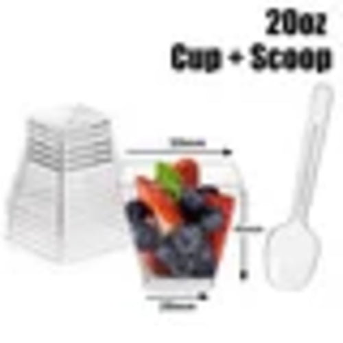 Trapez Dessertbecher | Wiederverwendbar