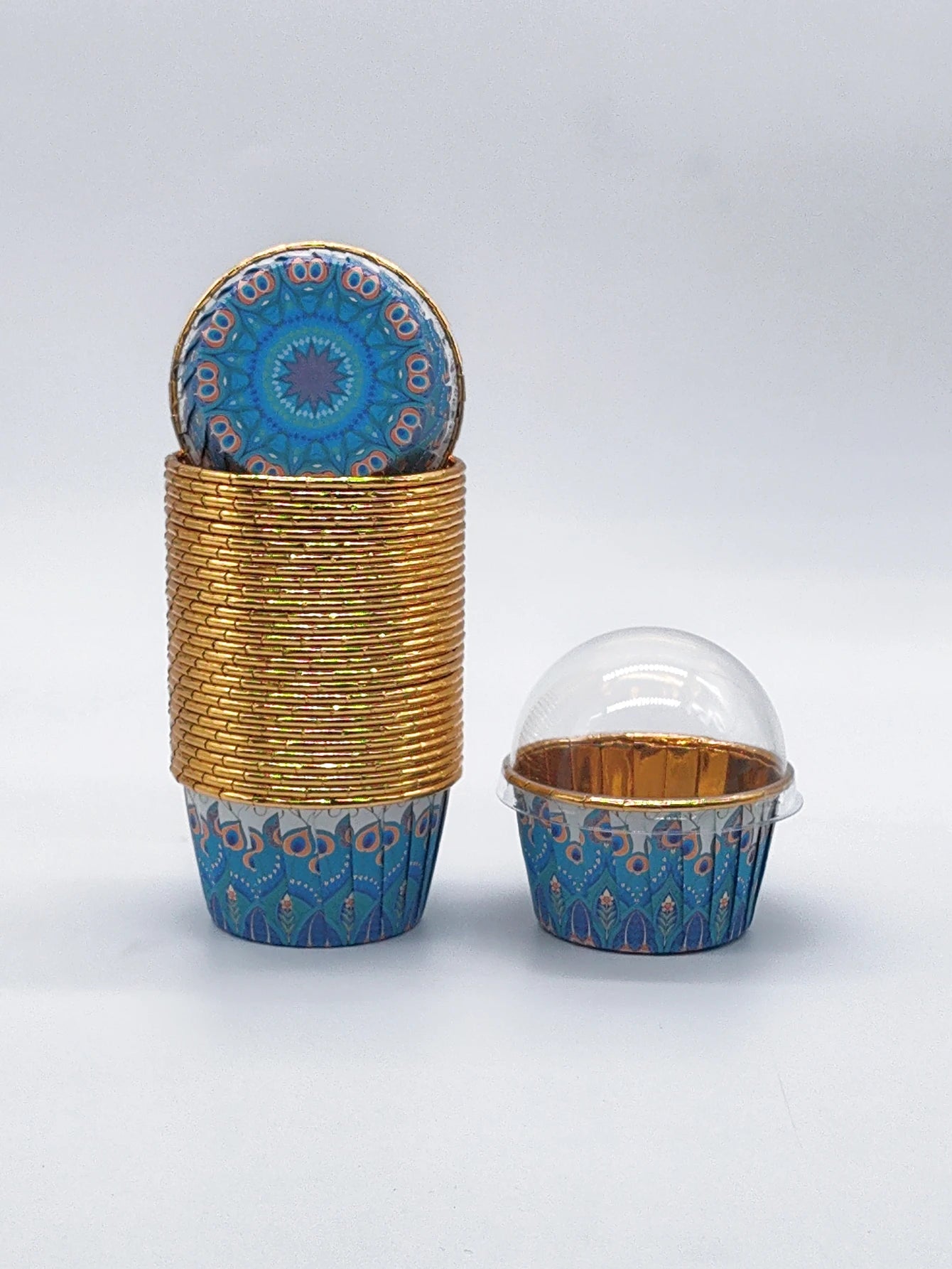 50 Stück Backförmchen Einweg Cupcake Becher, hitzebeständiges Papier