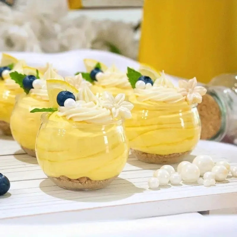 Einweg Plastik Dessertbecher Transparent | Ideal für Mousse & Pudding