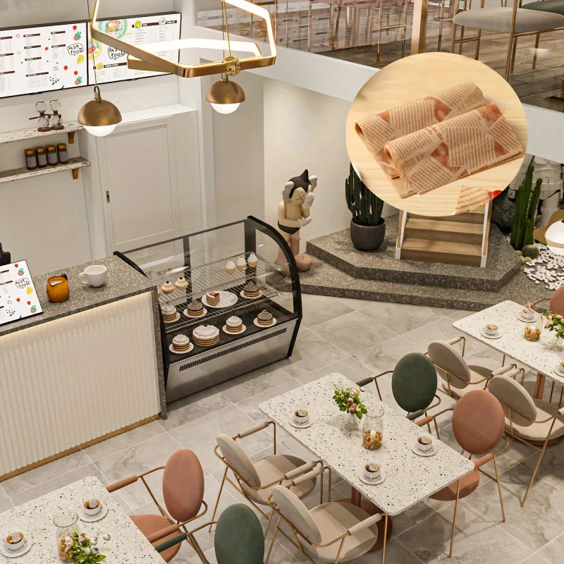 100 Stück vorgeschnittenes Backpapier – Vielseitig für Backen & Verpacken