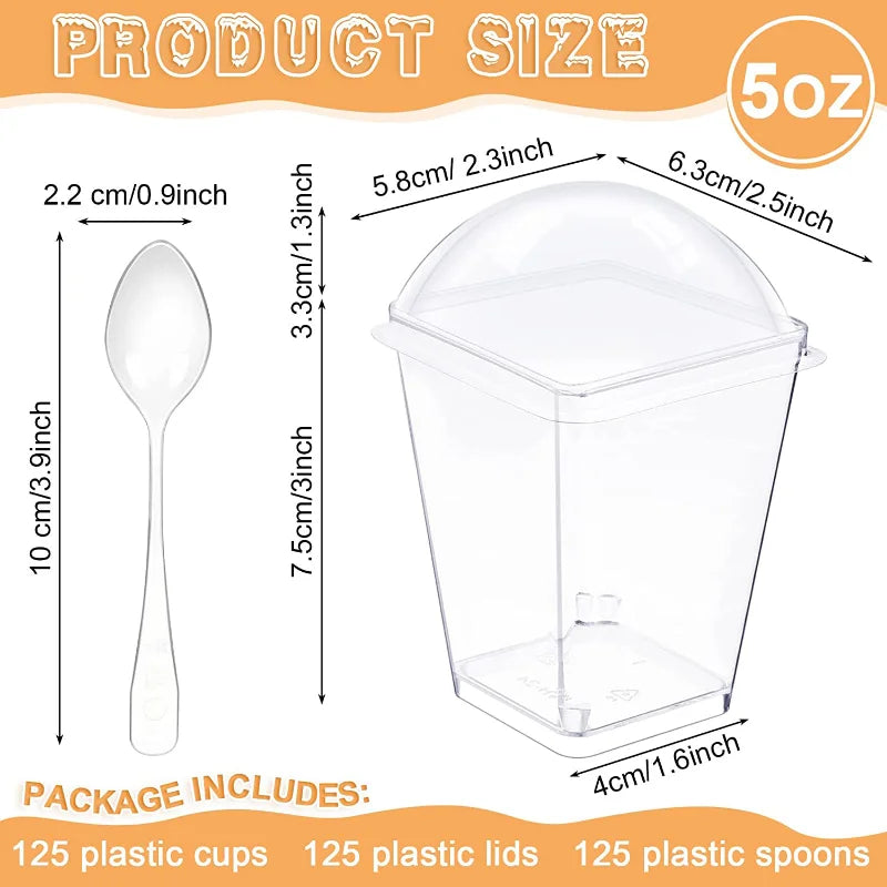 Trapez Dessertbecher | Wiederverwendbar