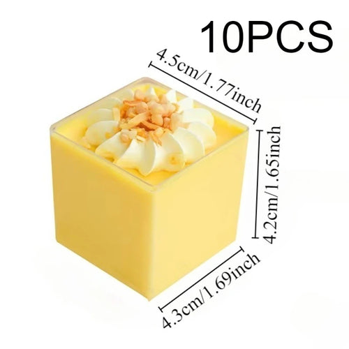 Einweg Plastik Dessertbecher Transparent | Ideal für Mousse & Pudding