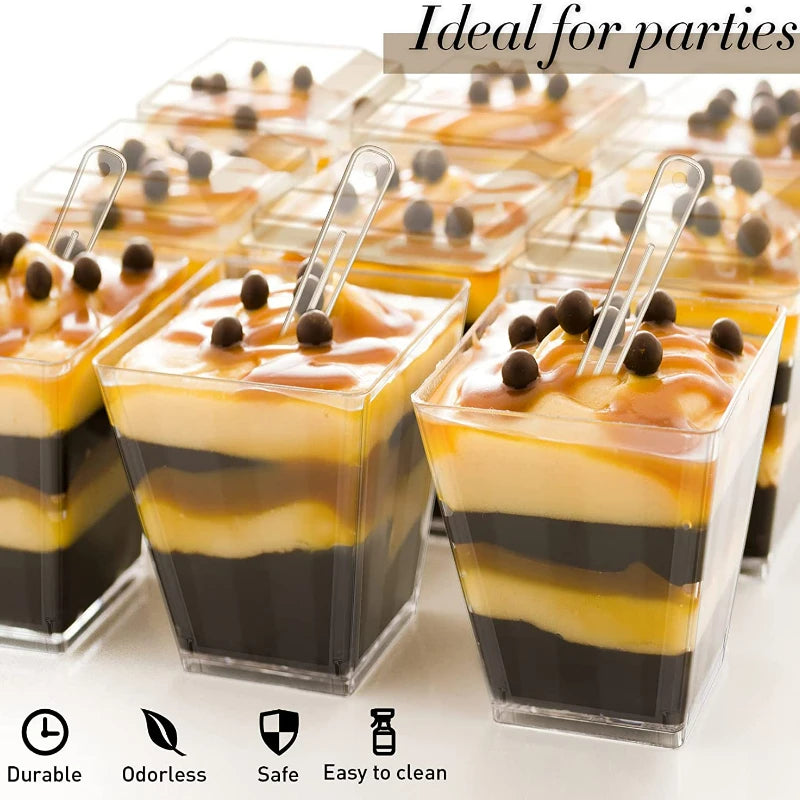 Trapez Dessertbecher | Wiederverwendbar