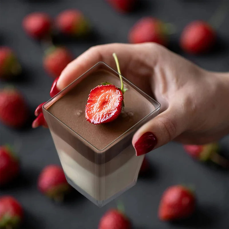 Trapez Dessertbecher | Wiederverwendbar