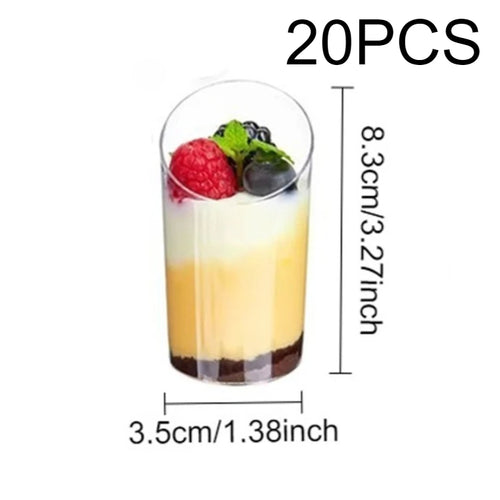 Einweg Plastik Dessertbecher Transparent | Ideal für Mousse & Pudding