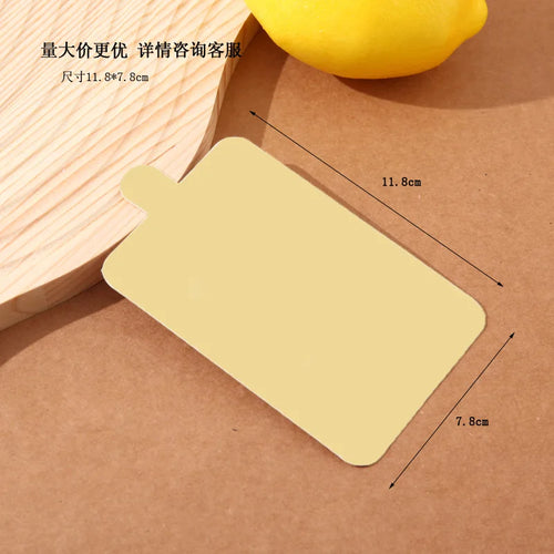 100 Stück Goldene Kuchenbasis Einweg Mousse Dessertplatte Lebensmittelpapier Matten
