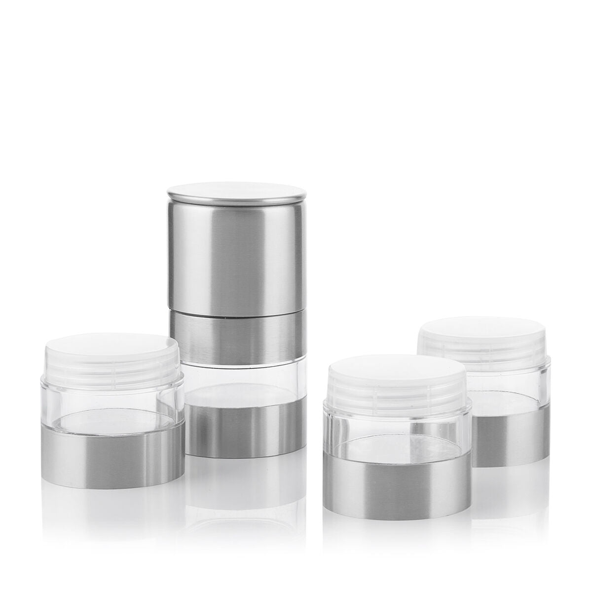 4-in-1 Gewürzmühle – Edelstahl Pfeffer-, Salz-, Kräuter- und Chili-Mühle