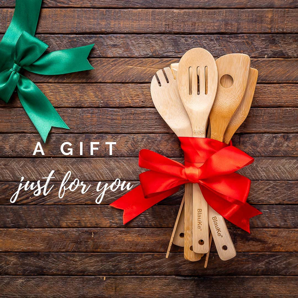 7-teiliges Bambus Küchenutensilien Set – Holzlöffel zum Kochen