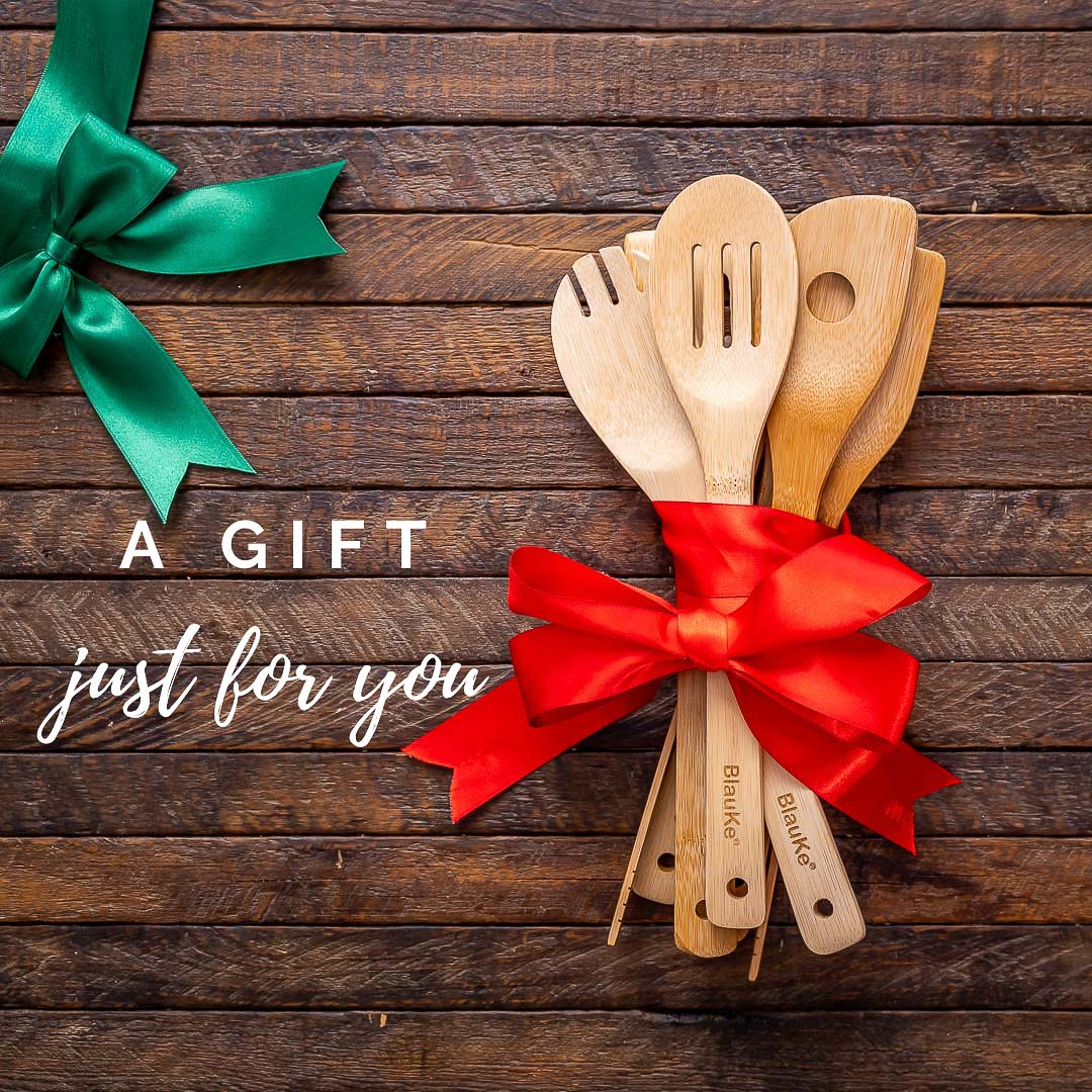 7-teiliges Bambus Küchenutensilien Set – Holzlöffel zum Kochen