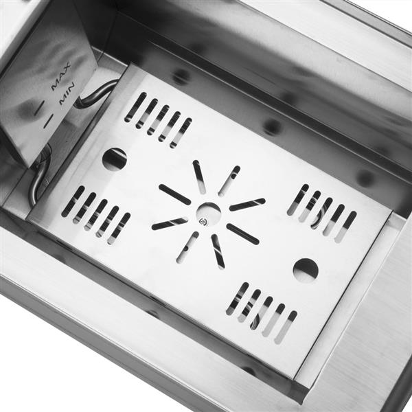 Edelstahl Fritteuse 12,5L mit Timer – 3000W Einzel-Tank