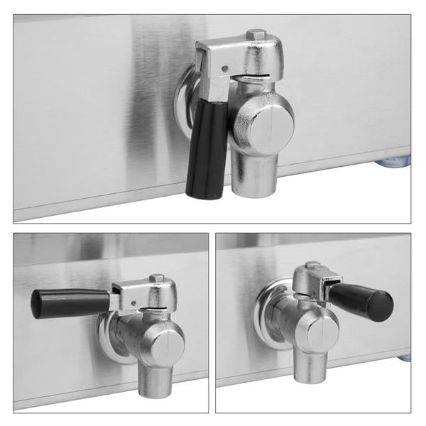 Edelstahl Fritteuse 12,5L mit Timer – 3000W Einzel-Tank