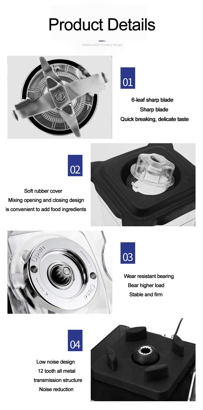 Gewerbliche Eisblender für Smoothies & Getränke