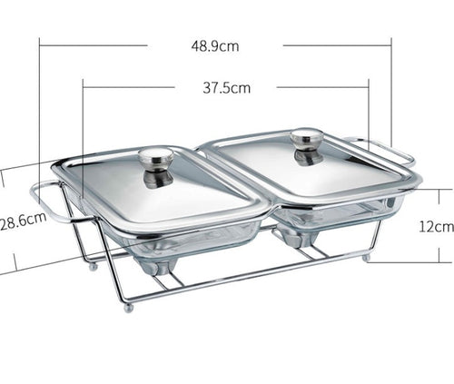 Buffet Kochplatte mit Eisenrahmen und Edelstahldeckel – Für Gasherd